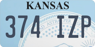 KS license plate 374IZP