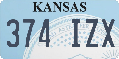 KS license plate 374IZX