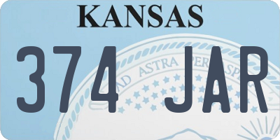 KS license plate 374JAR