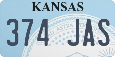 KS license plate 374JAS