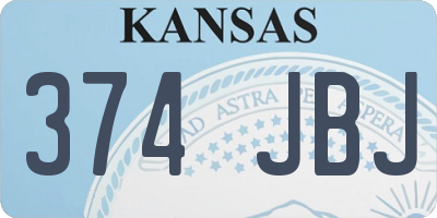 KS license plate 374JBJ