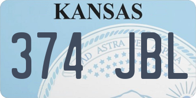 KS license plate 374JBL