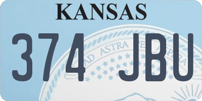 KS license plate 374JBU