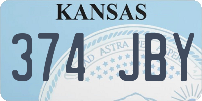 KS license plate 374JBY