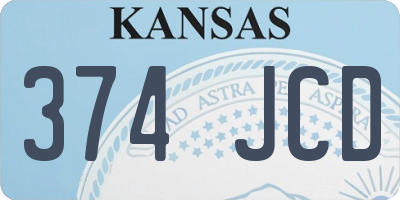KS license plate 374JCD