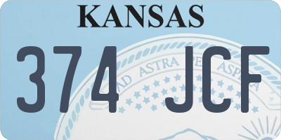 KS license plate 374JCF