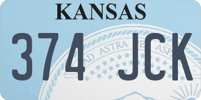KS license plate 374JCK