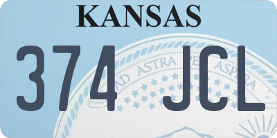 KS license plate 374JCL