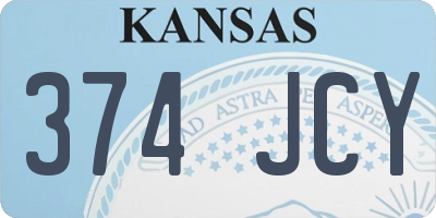 KS license plate 374JCY
