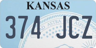 KS license plate 374JCZ