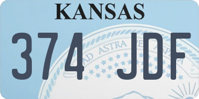 KS license plate 374JDF