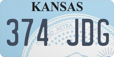 KS license plate 374JDG