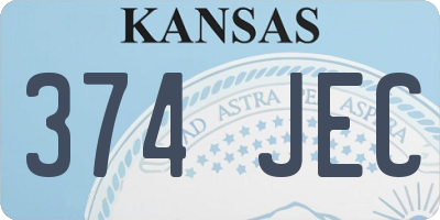 KS license plate 374JEC