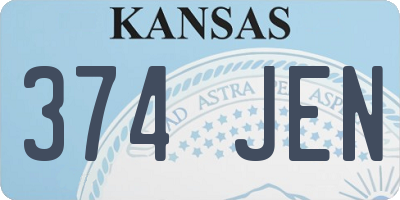 KS license plate 374JEN
