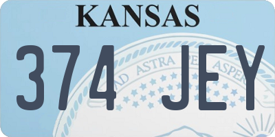 KS license plate 374JEY