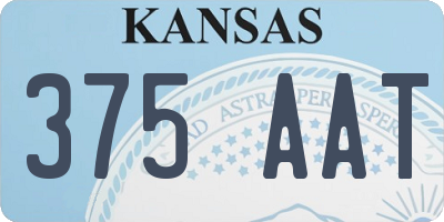 KS license plate 375AAT