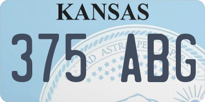 KS license plate 375ABG