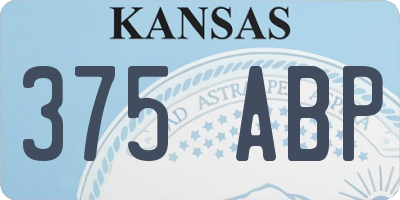 KS license plate 375ABP