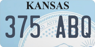 KS license plate 375ABQ