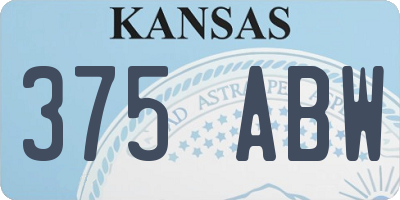 KS license plate 375ABW
