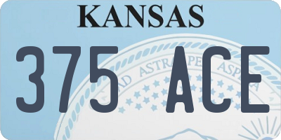KS license plate 375ACE
