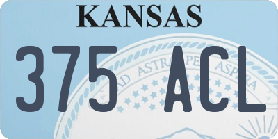 KS license plate 375ACL