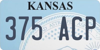 KS license plate 375ACP