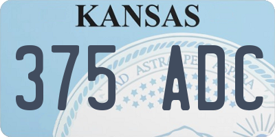 KS license plate 375ADC