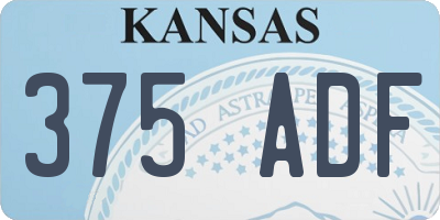 KS license plate 375ADF