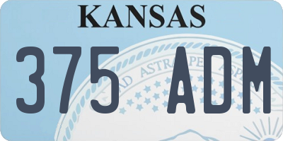 KS license plate 375ADM