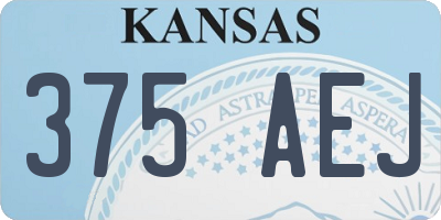 KS license plate 375AEJ