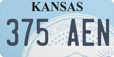 KS license plate 375AEN