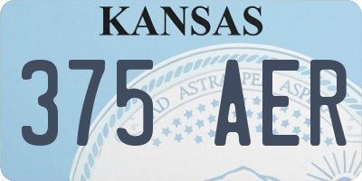 KS license plate 375AER