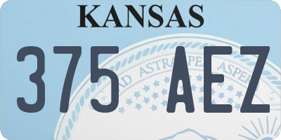 KS license plate 375AEZ