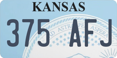 KS license plate 375AFJ