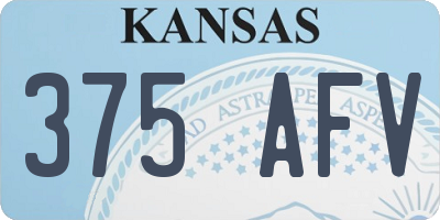 KS license plate 375AFV