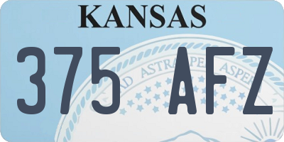 KS license plate 375AFZ