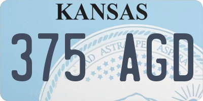 KS license plate 375AGD