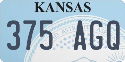 KS license plate 375AGQ
