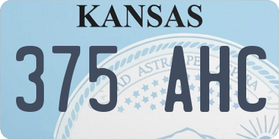 KS license plate 375AHC
