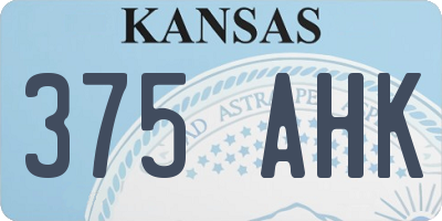 KS license plate 375AHK