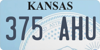KS license plate 375AHU