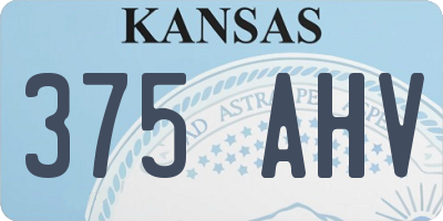 KS license plate 375AHV