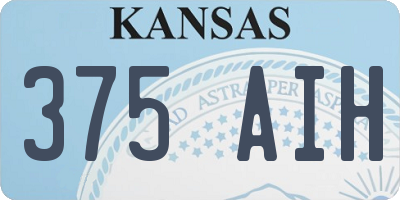 KS license plate 375AIH