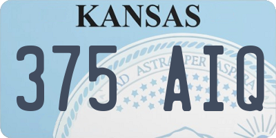 KS license plate 375AIQ