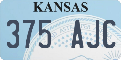 KS license plate 375AJC