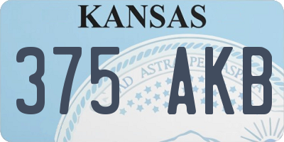 KS license plate 375AKB