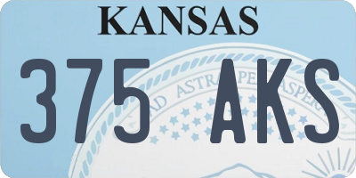 KS license plate 375AKS