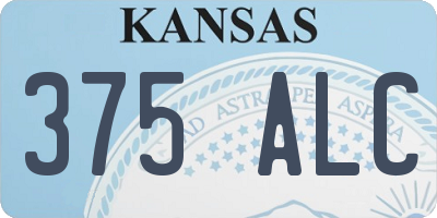 KS license plate 375ALC
