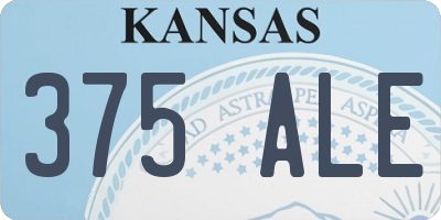 KS license plate 375ALE